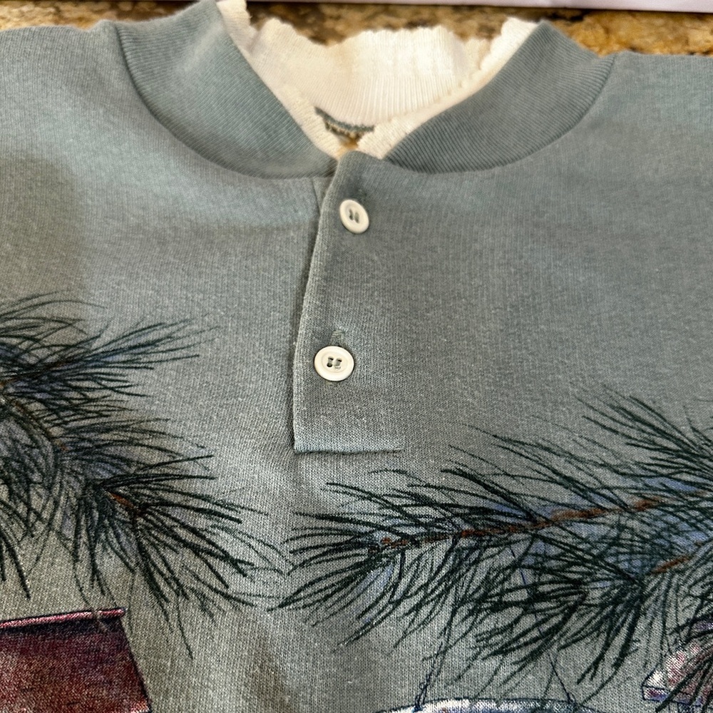 Vintage Art Unlimited Wraparound Winter Bird Sweatshirt Women’s XL‎ Cottagecore - Picture 4 of 11